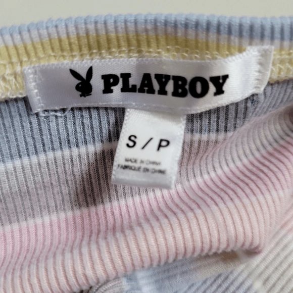 Playboy Striped Tank Tube Top Size Small - Picture 5 of 5